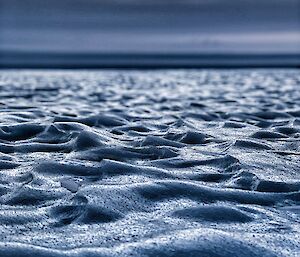 Close up and detailed view of sea ice