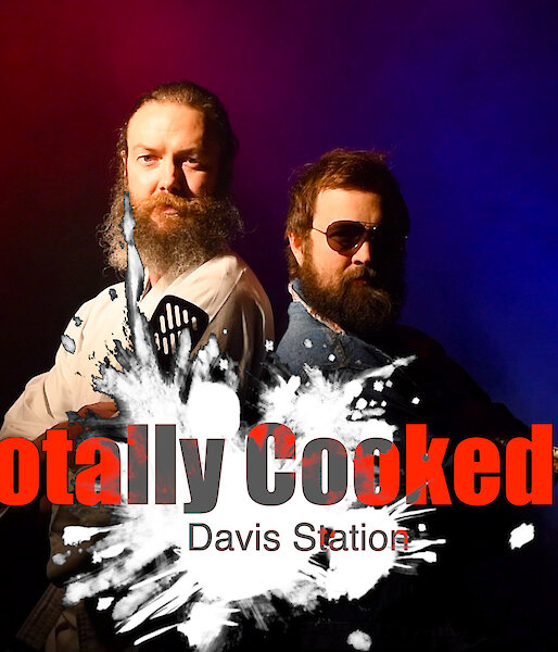 Two cooking show contestants on a poster