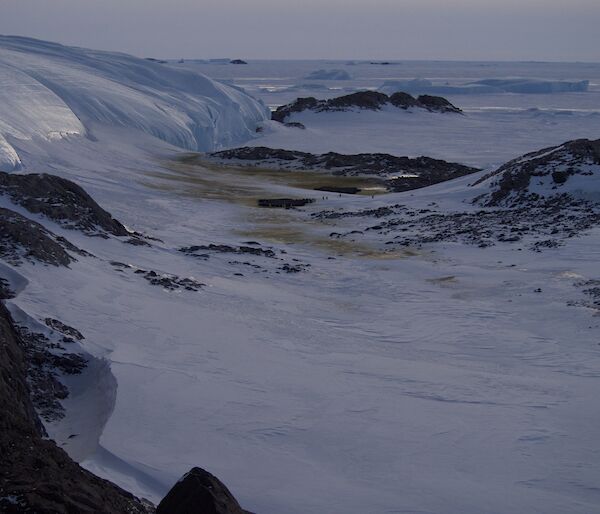 Taylor Glacier and penguin rookery