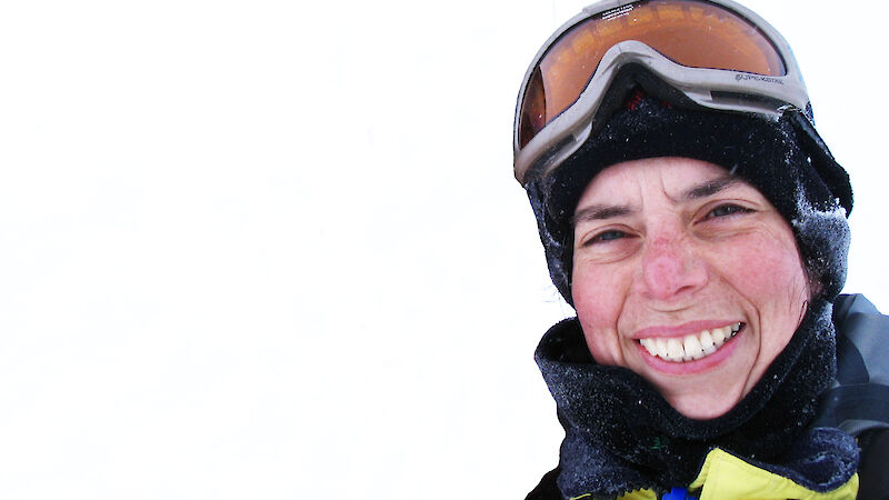 Portrait of sea ice scientist Dr Petra Heil, in the field