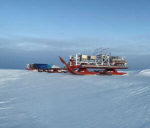 The Wilkins sleds on a winter berm ready for another season