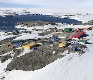 Aerial view of Casey research station