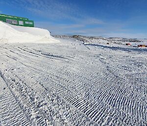 Cleared snow area