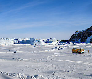 Panorama of two Haggs on the ice