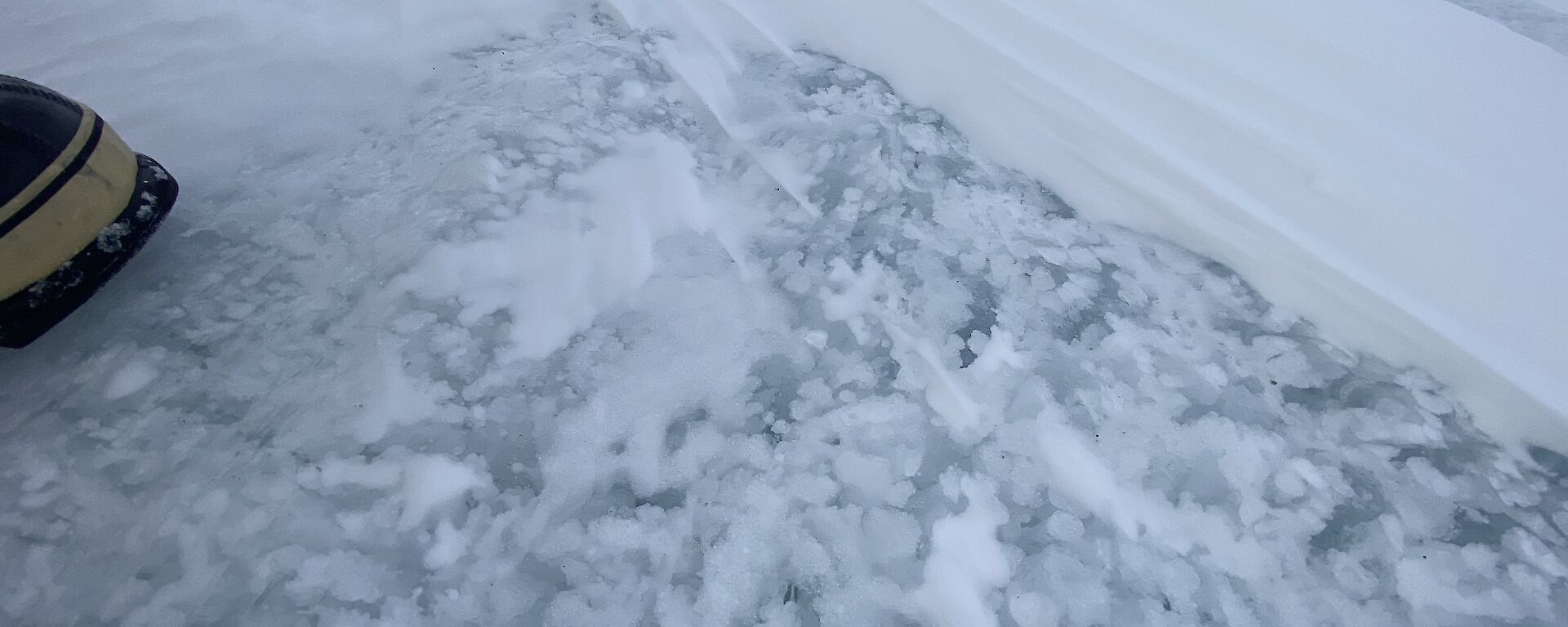 Patterns in a frozen fresh water lake near Casey