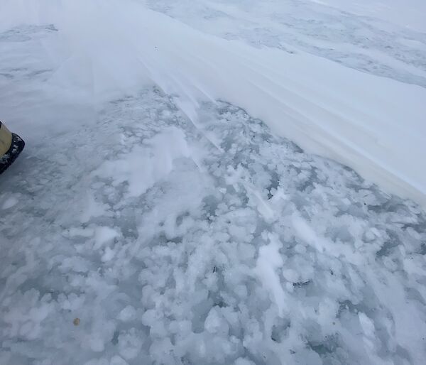 Patterns in a frozen fresh water lake near Casey