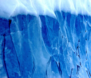 Wind-scoured blue ice