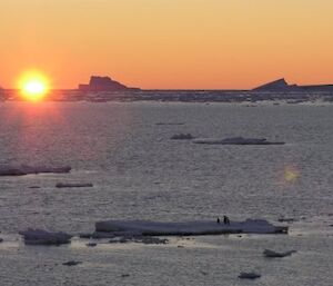 Sunset over transect 2