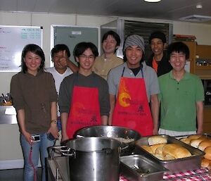 Iron Chefs in the kitchen