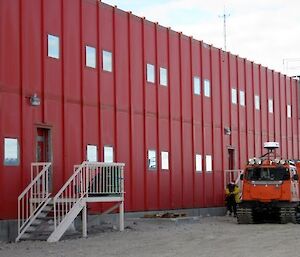 The red shed — the main living quarters on station