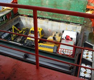 Trucks in the ‘tween’ deck