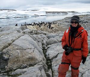 Wendy at the penguin colony