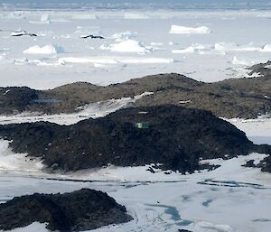 Bandits Hut from the air