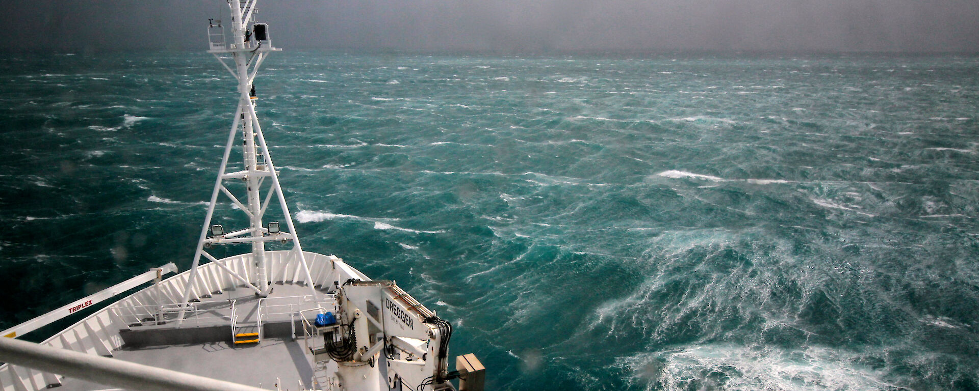 Ship in rough seas