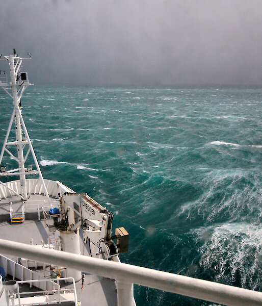 Ship in rough seas