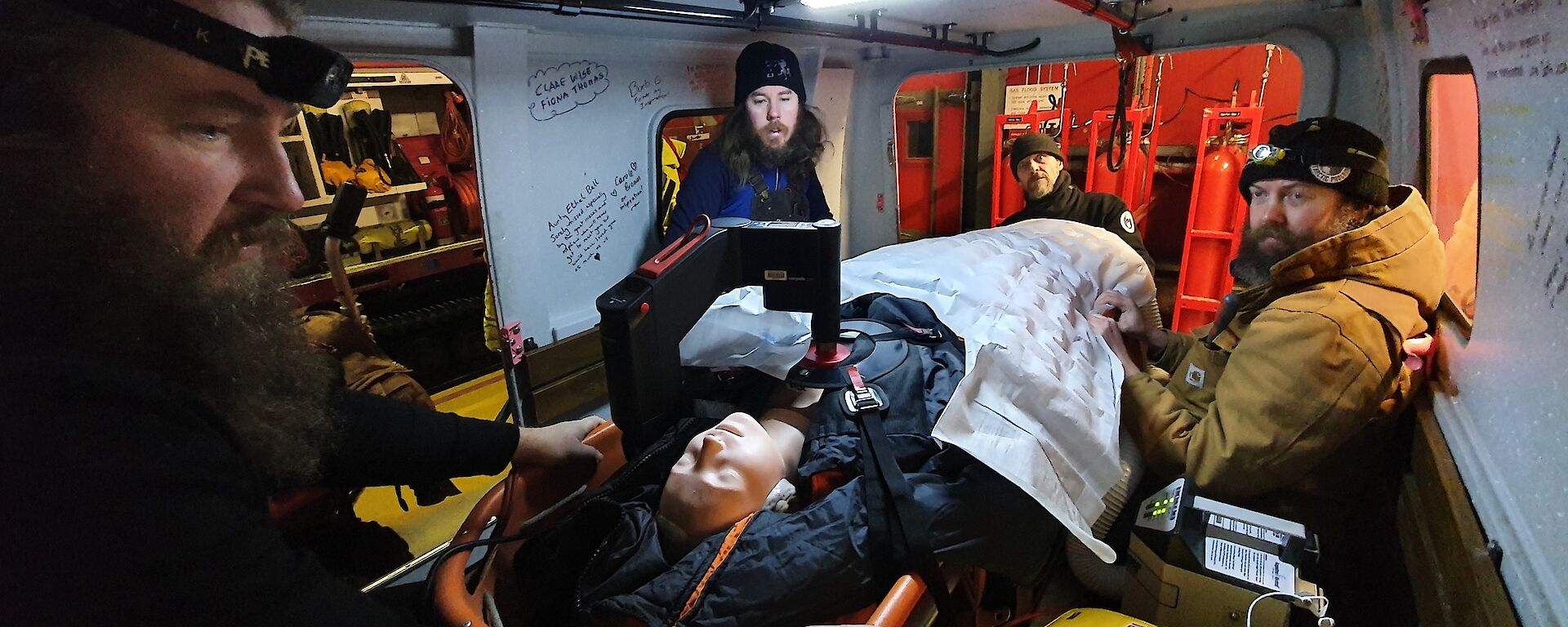 Back of a Hagglunds with medical equipment