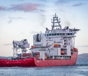 ship moving down river