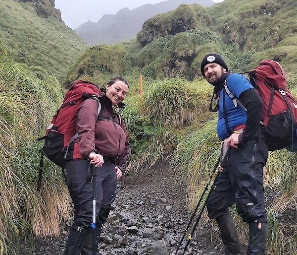 Arvid and Finn about to take on an up hill hike