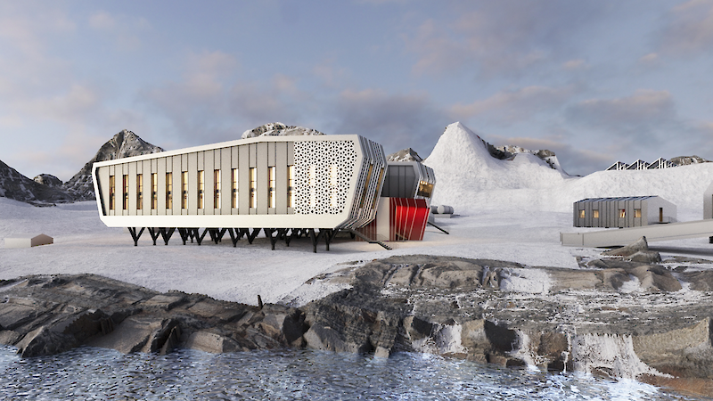 Computer rendering of proposed Turkish Antarctic Research Station at Horseshoe Island