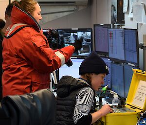 Scientists in operations  room