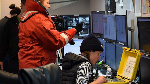 Scientists in operations  room
