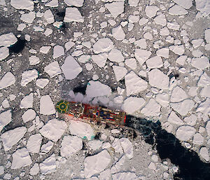 Aerial view of Everest in the pack ice