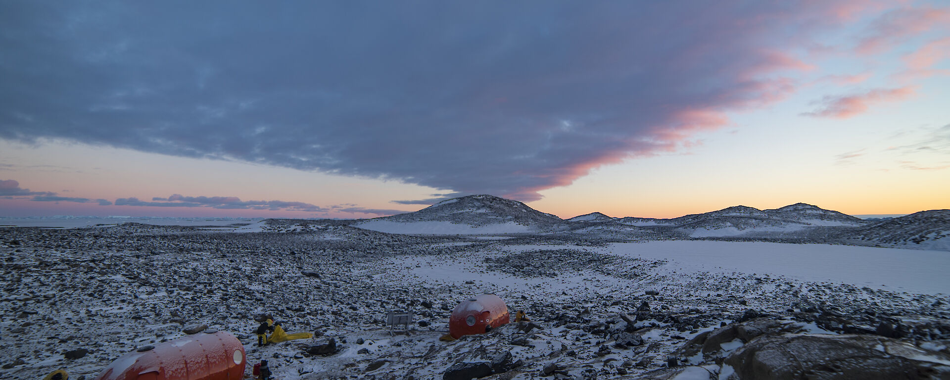 Sunrise over field camp