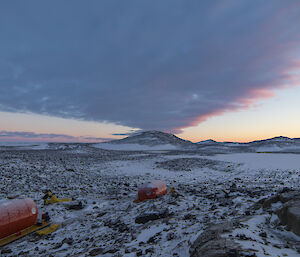 Sunrise over field camp