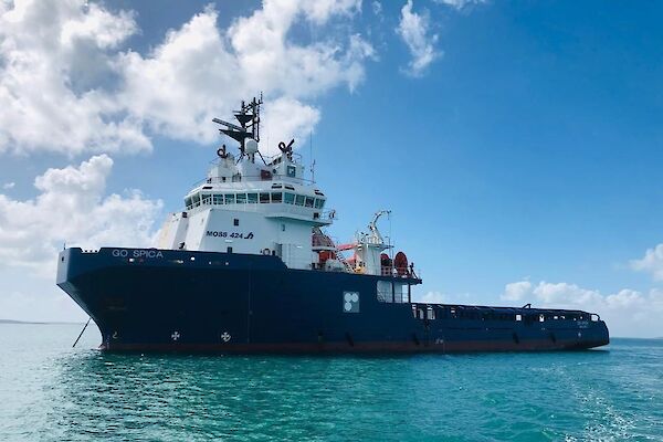 large tug at anchor