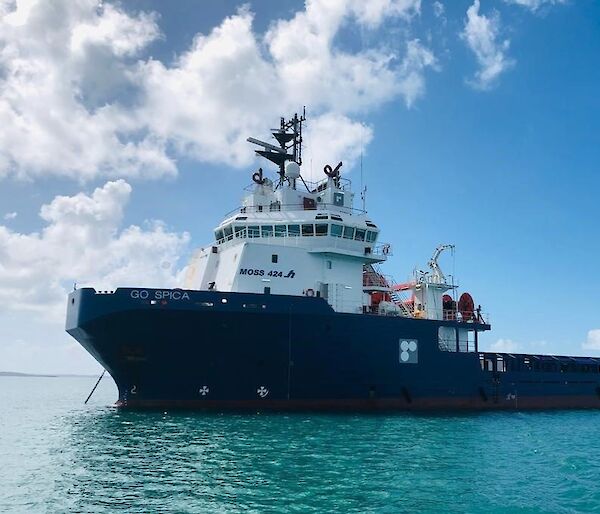 large tug at anchor