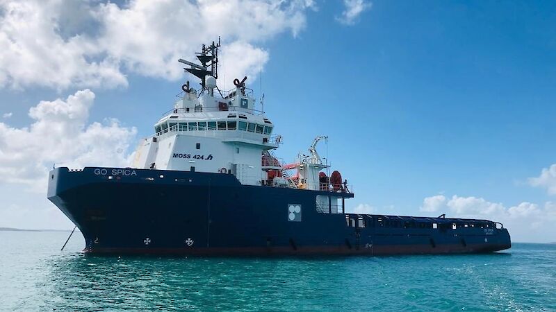 large tug at anchor