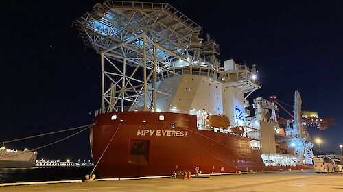 ship anchored at dock