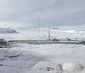 All white landscape due to a recent snow storm.