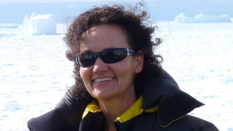 Dr Patti Virtue in Antarctica.