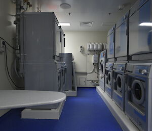 A row of washing machines.