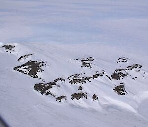 Walkabout Rocks as seen from the air in 2009