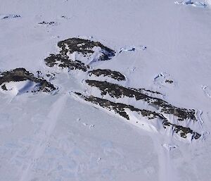 Wyatt Earp Islands as seen from the air in 2009