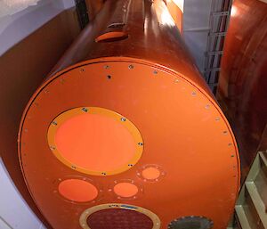 The based of a drop keel showing the location of acoustic instruments.