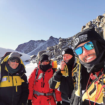 Group of expeditioners training in the sun.