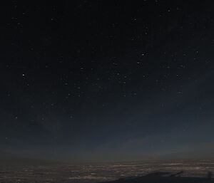 Night sky above the station highlighting the stars