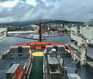 View from the RSV Nuyina, docked