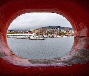 Looking at Hobart from the Nuyina