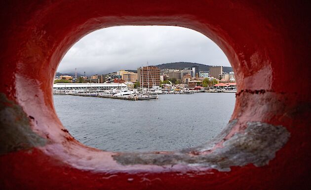 Looking at Hobart from the Nuyina