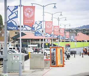An Antarctic mini-container on Hobart wharf