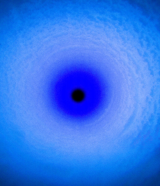 looking into ice along borehole