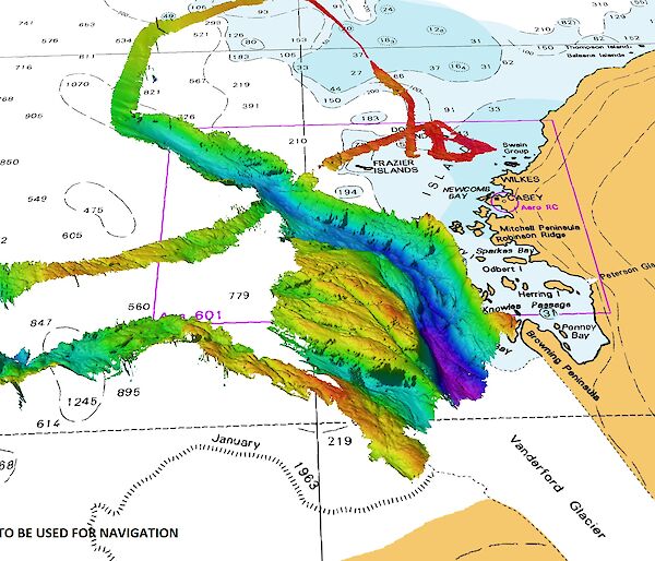 echosounder readout on map