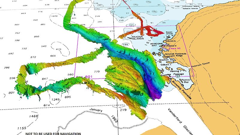 echosounder readout on map