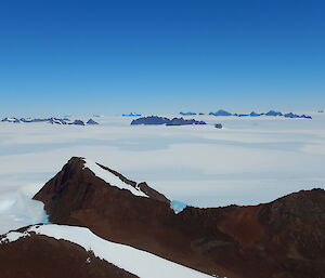 A stunning view across the ice plateau towards other ranges of the Framnes Mountains near Mawson
