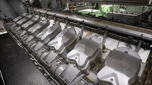 A room filled with engine machinery.