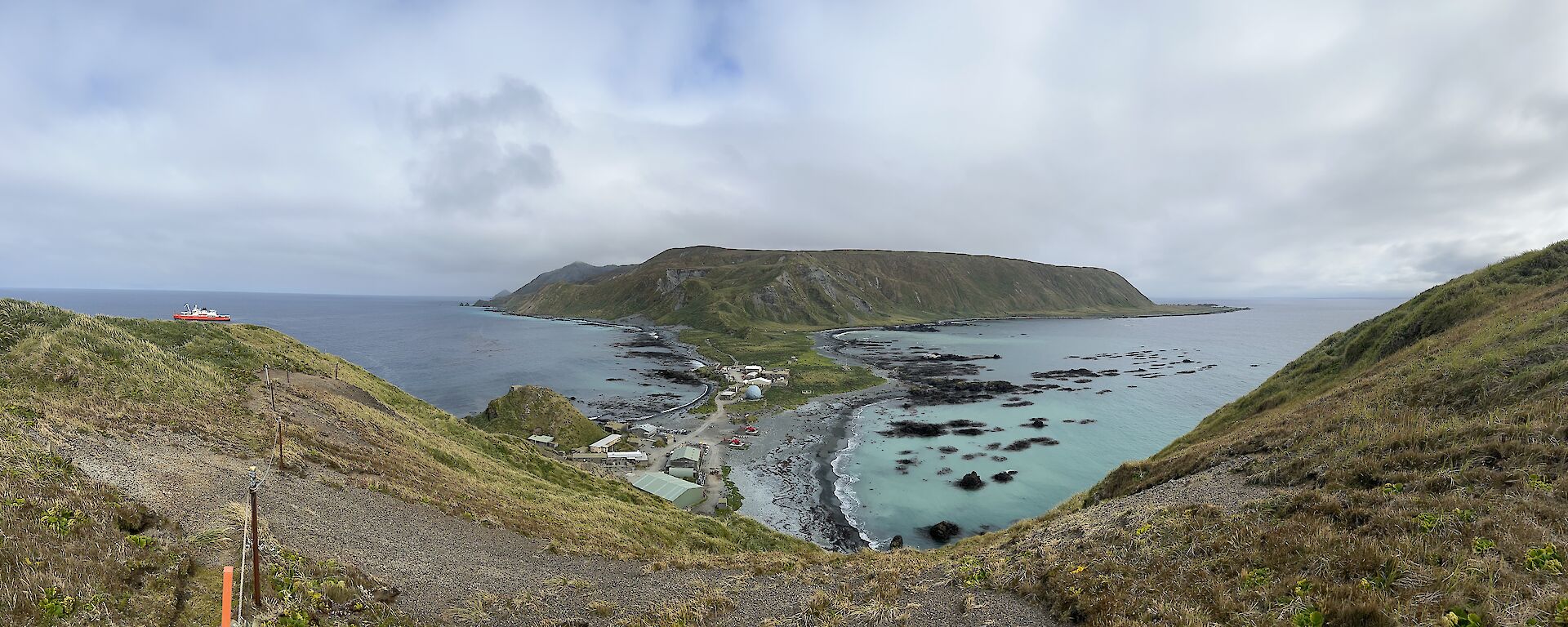 Wide view of Macquarie Island station